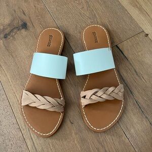 Soludos Women's Braided Tan and White Sandals